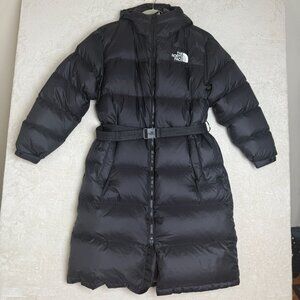 THE NORTH FACE Women's Women's Nuptse Belted Long Parka Black Size L